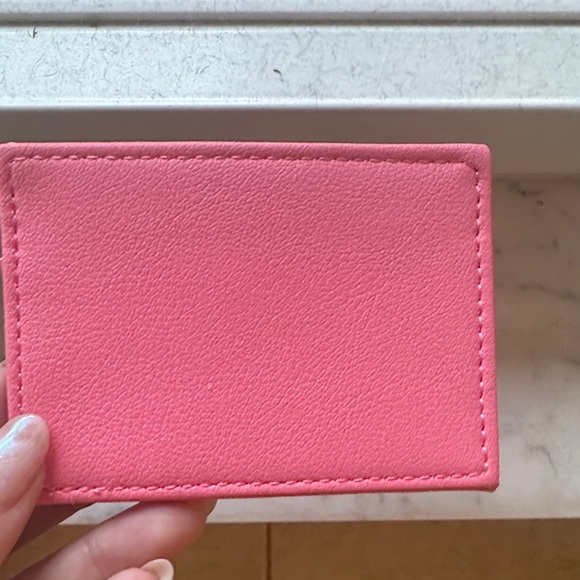 Juicy Couture Pink Card Holder with Gold Foil Logo - Picture 4 of 5